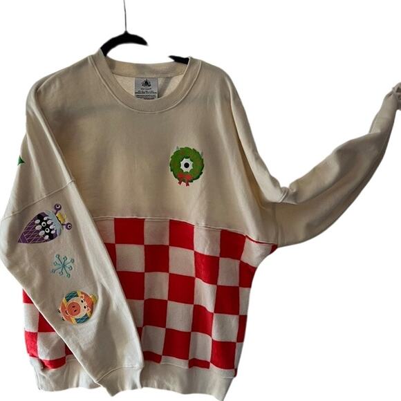 Walt Disney World 2022 Disney Parks Pixar Holiday Checker Spirit Jersey Size L - Picture 1 of 6